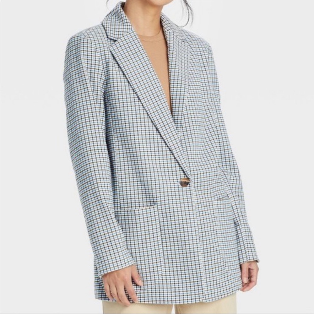 Target - A New Day - Blue and White Checkered Blazer